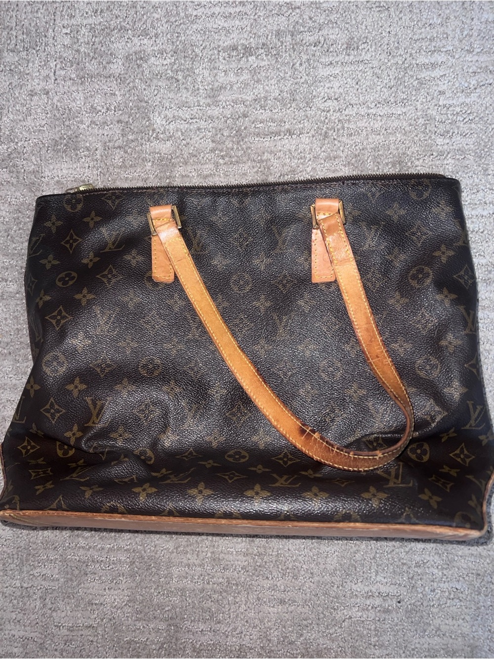 Louis Vuitton Monogram Canvas Shoulder Tote - Dark Brown & Tan - Picture 5 of 8